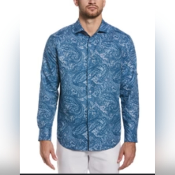 Cubavera~ Paisley Longsleeve Shirt Size XXL - Picture 1 of 6